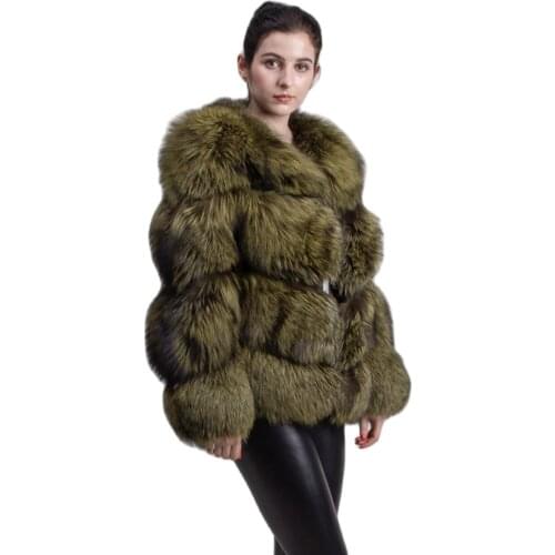 QIUCHEN PJ1820 2020 FREE SHIPPING real fox fur coat silver fox jacket women winter coat wither OUTERWEAR thick warm fashion coat