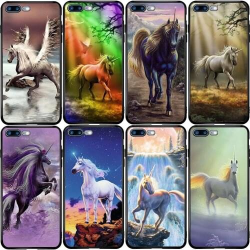 Phone Case for iPhone 5 5s SE 2020 6 6S 7 8 XS XR 11 12 Oneplus 3 5T 6T 7T Pro Max Plus Colorful Horse Unicorn