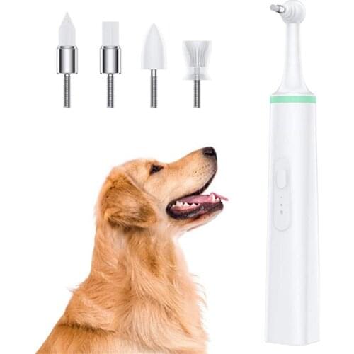 Pet Electric Toothbrush Tooth Polisher Oral Cleaner Tooth Plaque Stains And Whitening Tools