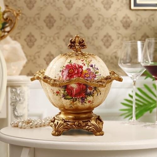 European creative home fruit box resin adornment collection storage tank creative candy box wedding gifts back to the old