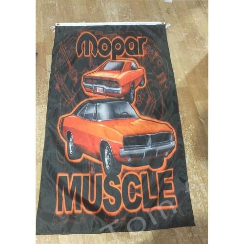 Mopar flag 3x5 FT Banner 100D Polyester Flag Brass Grommets 01