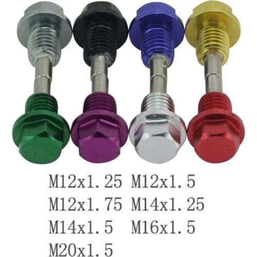 M12x1.5 M12x1.25 M14x1.5 Aluminum Alloy Magnetic Oil Drain Plug &Oil Drain Sump Nut (A lot of colors available) W91F