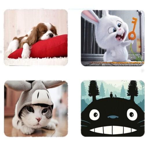CHUYI Smooth Cute Puppy Cat Rabbit Giraffe Laptop Computer Mousepad Smooth Writing Pad Desktops Mate gaming mouse pad For PC