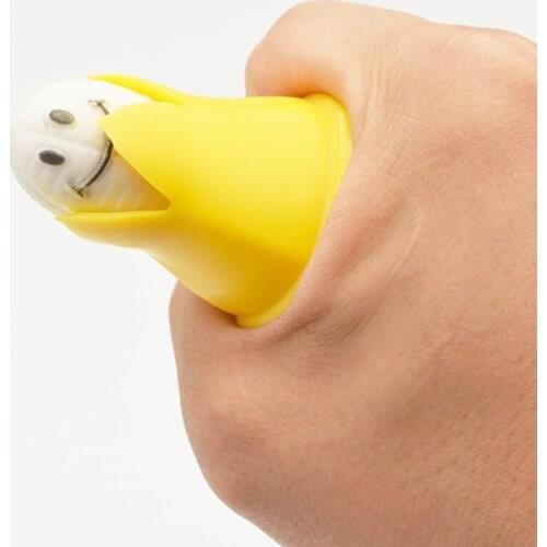 F62D Fidget Toy Hand Squeeze Ball Vent Banana Miniature Novelty Toy Toddler Gift Stress Relief Toy Realistic Peeling Banana