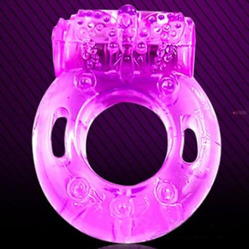 Adult Toys Crystal Butterfly Vibration Ring ElectronicVibration Ring Lock Fine Ring Sun Ring Adult Sex Products Cock Ring