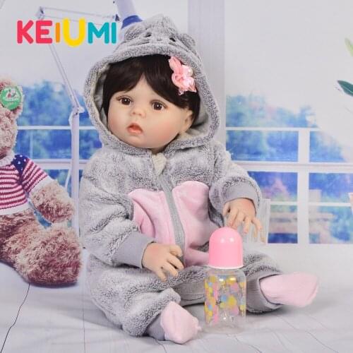 Lovely 23 Inch Reborn Girl Doll Full Silicone Body Reborn Dolls Lifelike Kids Playmates Newborn Baby Toys Girl Birthday Gifts