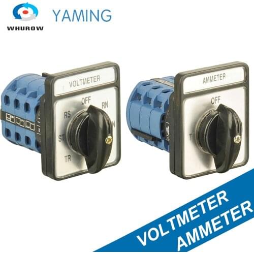 Cam Switch Ammeter / Voltmeter 3 Poles 20A 4/7 Positions Universal Changeover Rotary Switches Interruptor CA10 B9 LW26 YMW26