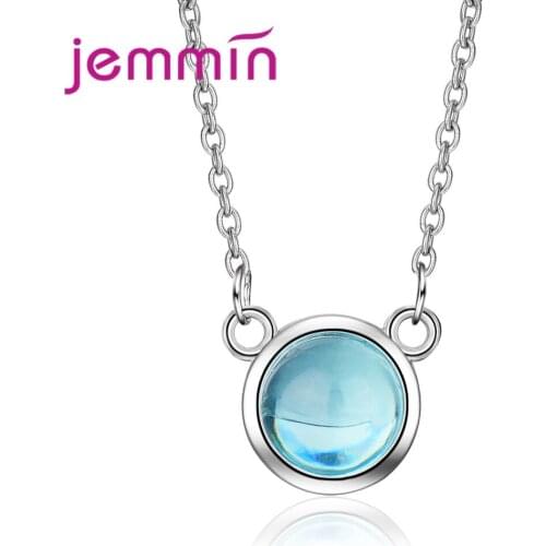 Cute Design Women Fashion Pendant Necklace 925 Sterling Silver Wedding Engagement Jewelry High Quality Long Necklaces