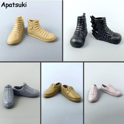 Fashion Doll Shoes for Ken Boy Doll Boots Sneakers for Barbies Boyfriend Prince Ken 1/6 Dolls Accessories Kid Toys Gift