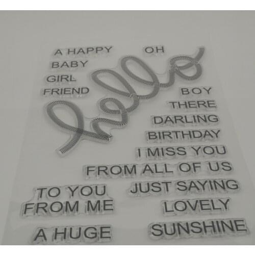 New transparent Silicone stencil for DIY Scrapbooking photo album decorative sheets