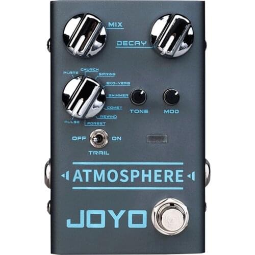 JOYO R-14 Atmosphere- Reverb Pedal Multi Effect Pedal for Electric Guitar Bass Digital Reverb Pedal PLATE CHURCH SPRING COMET