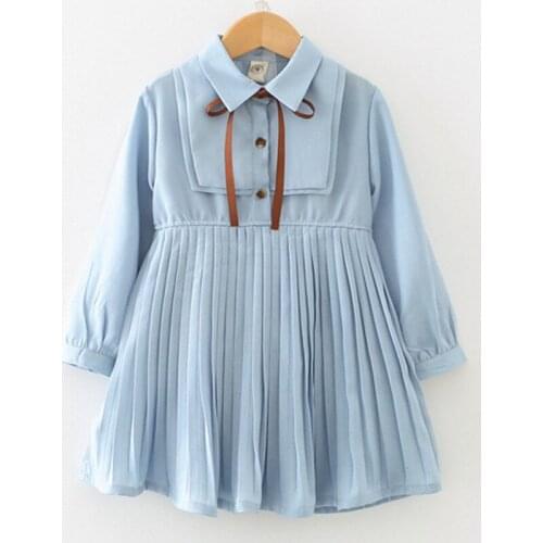 Girl Dress 2021 New Spring Autumn Girls Casual Princess Dresses Ruches Kids Bowtie Party Costumes Children Vestidos Clothing