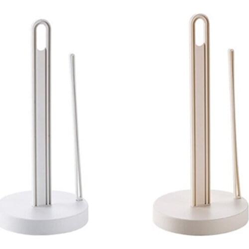 Toilet Kitchen Paper Towel Roller Tissue Holder Plastic Rack Desktop Floor Vertical Napkins Stand Bathroom Storage