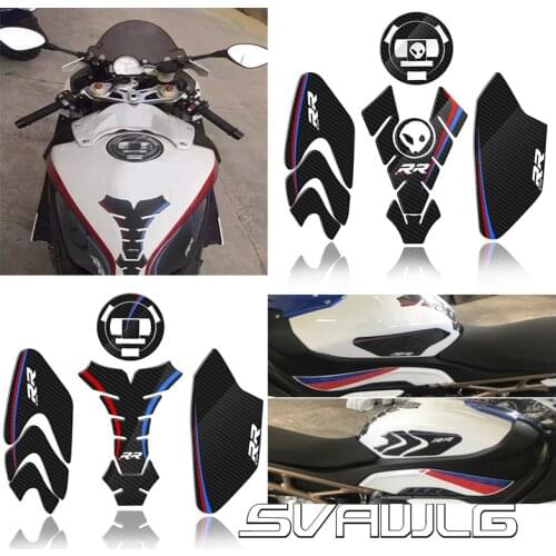 Carbon Fiber Motorcycle Fuel Tank Cap Sticker Pad Anti Slip Traction Decal For BMW S1000RR S1000 RR HP4 Tank Cover Protector