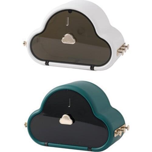 Punch-free Tissue Boxes Self-adhesive Wall-mounted Waterproof Toilet Paper Box Multifunctional Storage Rack Toilet Paper Box