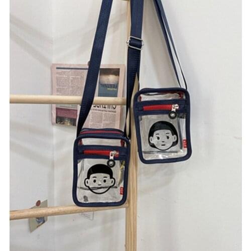 Cute Bow Plaid Cat Double-sided JK Uniform Itabag Lolita Transparent Clear Shoulder Bag Japanese Girl Cosplay Handbag Ita Bag