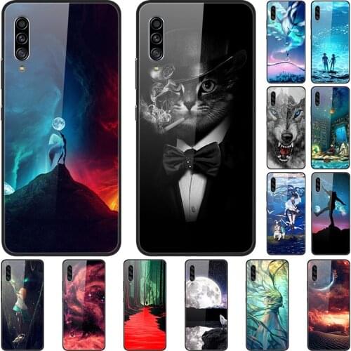 Glass Case For Samsung Galaxy A90 5G Tempered Glass Phone Case Phone Cover Phone Shell Series 3
