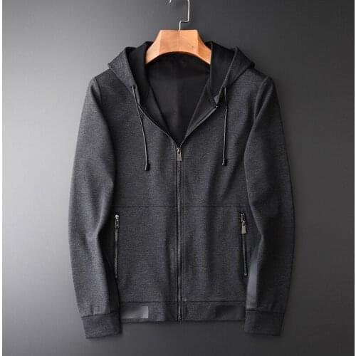 21C Grey Hooded Sweatshirt Men Luxury Flower Yarn Hoodies Men Plus Size 4XL Spring Fashion Slim Fit Casual Sweatshirt Male