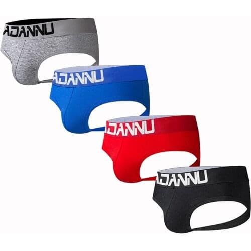 4PCS Lot Mens Underwear Men Sexy Briefs Jockstrap Pouch Cuecas Man Cotton Panties Thongs Mesh Underpants Gay Slip Homme Srting