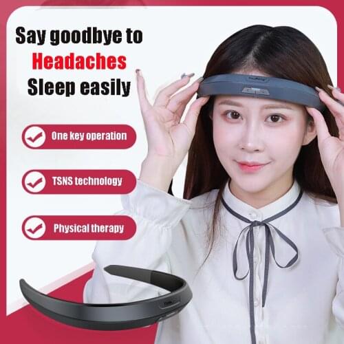 Smart Electric Head Massager Sleep Aid Improve Sleeping Relieve Headache Eliminate Anxiety Relax TSNS Insomnia Physiotherapy