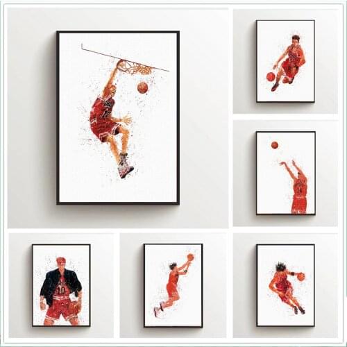 Japanese Anime Poster Slam Dunk Master Oil Painting Printing Living Room Home Decoration Cartoon Childrens Room Decoration