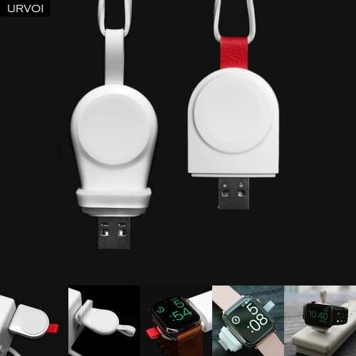 URVOI Charger for Apple Watch series 6 SE 5 4 3 2 1 Wireless holder Portable charging handy Magnetic stand 1.5w input USB plug