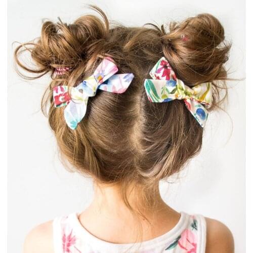 1PC 2019 NEW Small broken flower Bow knot Children Hair Pins Occident lovely Children Hair Accessories Head Wear