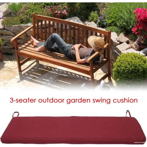 120*42*5cm 3-seater Outdoor Garden Swing Seat Cushion Sponge Waterproof Bench Seat Cushion Garden Decoration Chair Soft Mats New