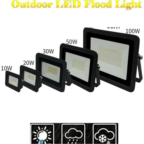220V LED FloodLight Reflector Spotlight outdoor Exterior Street wall Light Infrared & Wireless Outdoor IP65 Waterproof Securityi