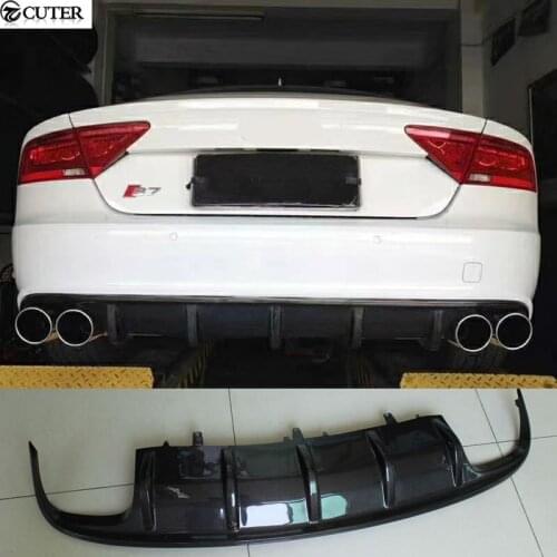 A7 RS7 MTM style Carbon Fiber Rear Diffuser Lip For Audi A7 RS7 standard bumper 2013-2015