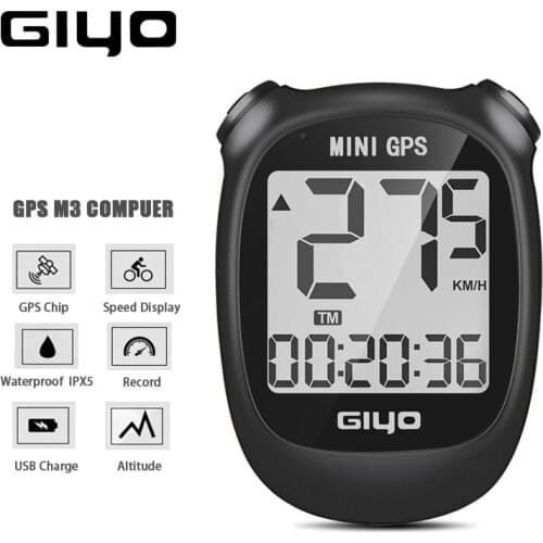 GIYO Waterproof Bicycle Computer GPS Backlight Stopwatch Wireless Cycling Speedometer Usb Charge Bike Computer Bike Accessories