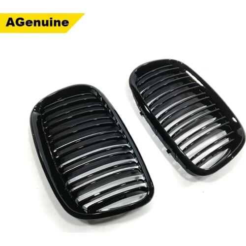 Glossy black colorful ABS dual slat Car front bumper radiator mesh grille auto racing grills for BMW X5 E70 X6 E71