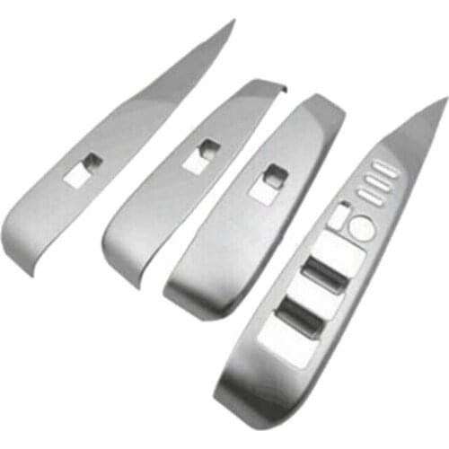 Chrome Door Armrest Window Lift Switch Panel Protection Cover Trim for 2018-2020 Toyota Camry