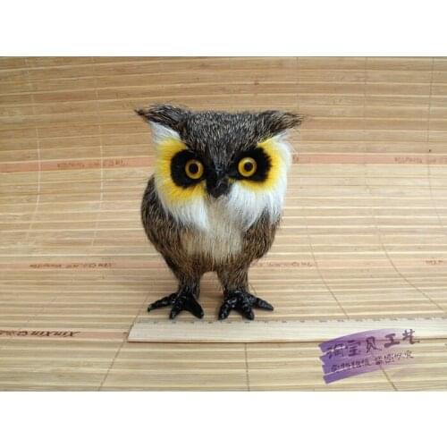 Cute simulation owl toy polyethylene&fur new owl model gift about 12x8x11cm 2119