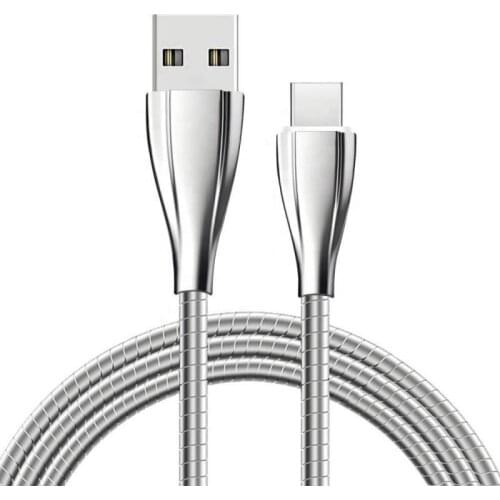 1.5M Zinc Alloy Metal l Charging Cable Strong Flexible Sync Data Micro USB Cable Type-C Lightning Fast Charge For Iphone 11