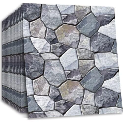 Stone Textured Brick Wallpaper Removable Waterproof for Home Design and Room Decoration Wall Paper Stick Self Adhesive Fortress