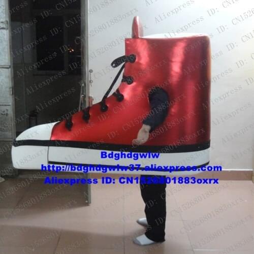 Red Shoe Footwear Boot Bottes Mascot Costume Adult Cartoon Character Outfit Suit Large-scale Activities Play Games zx2434