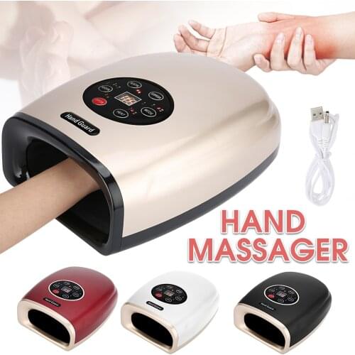 Heated Hand Massager Physiotherapy Equipment Pressotherapy Palm Massage Device Air Compression Finger Massager Apparatus