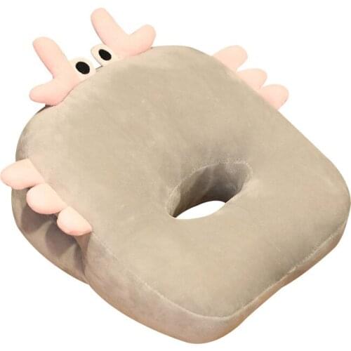 Cute Cartoon Fleece Nap Pillow Portable Office Driving Neck Supporter with Head Rest Soft Home Sleeping Cushion Health Care