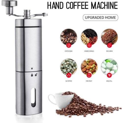 Upgraded Hand Manual Coffee Portable Grinder Adjustable Ceramic Coffee Bean Mill Stainless Steel Kitchen Mills Tools