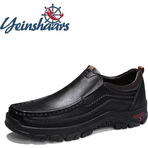 Men Tooling Shoes Loafers Genuine Leather Casual Business Formal Shoes Oxford Trend Fashion Outdoor Slip On Flats High Quality