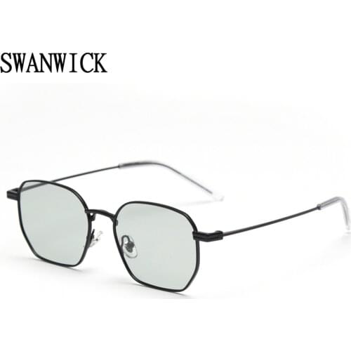 Swanwick square frame sunglasses polarized polygon glasses small octagon sun shades green blue high quality UV400 Summer fashion