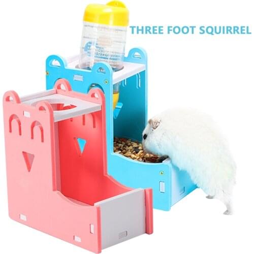 2 In1 Plastic Hanging Hamster Drinker Water Bottle Dispenser Feeder Pet Guinea Pig Squirrel Rabbit Drinking Head Pipe Fountain