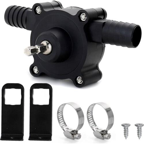 Portable Electric Drill Pump Diesel Oil Fluid Water Pump Mini Hand Self-Priming Liquid Transfer Pumps Home Garden Outdoor Tool