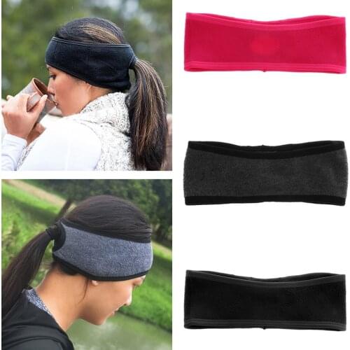Fashion Ponytail Headband Ear Warmers Super Sweat Absorbent Non-Slip Great for Running Yoga or Any Other Outdoor Indoor Sports