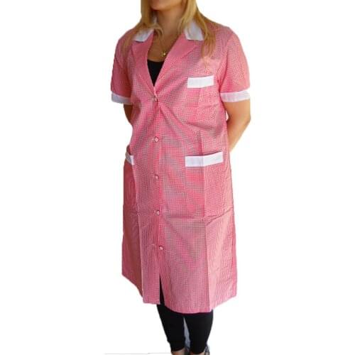 Shirts smock women housekeeper teacher school kindergarten buttons cotton lab