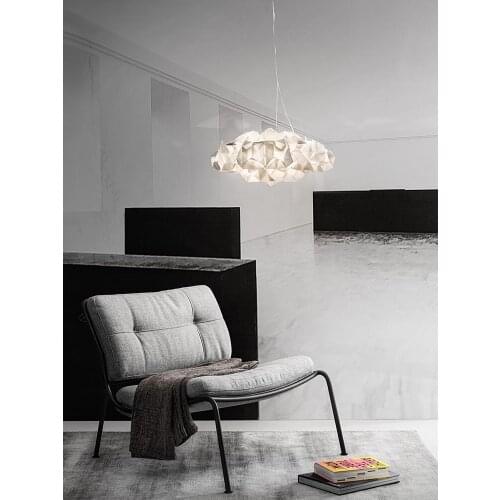 Modern minimalist personality Nordic villa living room bedroom study dining room led cloud chandelier