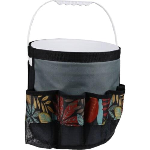 Garden Tool Bucket Bag Yard Lawn Storage Tote Pouch Not Include Tools Portable Oxford Cloth Printed Canvas Handle Organizer
