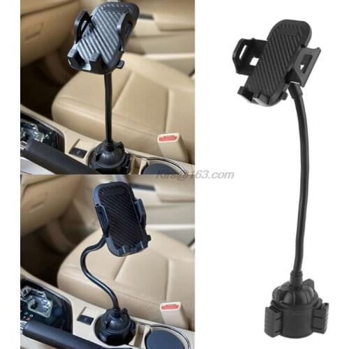 Universal Car Cup Mount Mobile Phone Holder Stand Cradle for iPhone 5/6/7/8 Pus XR XS 3.5-7" Cellphone Smartphones