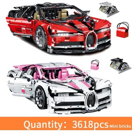 1:10 Bugattied racing car 1.9kg Assemble city technic building blocks simulation model mini bricks educational toys for children